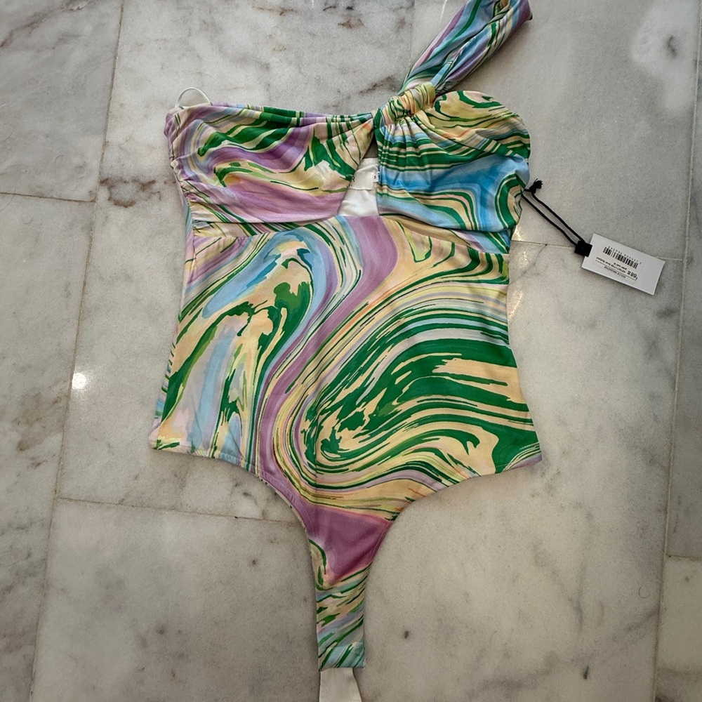 Astr Multicolor Swirl Bodysuit